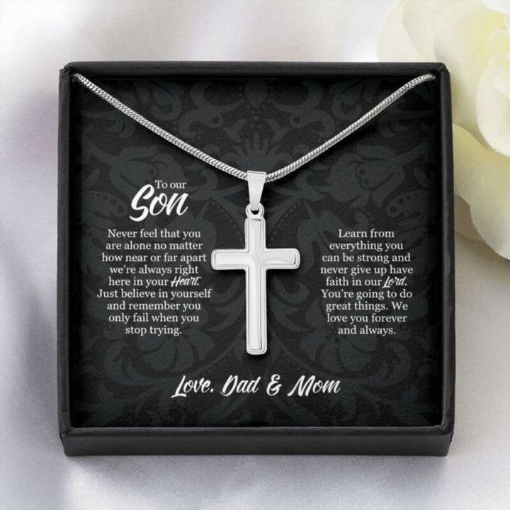 Son Graduation Necklace Gift, To Our Son Graduation Necklace Gift From Dad And Mom, Son Christmas Gifts