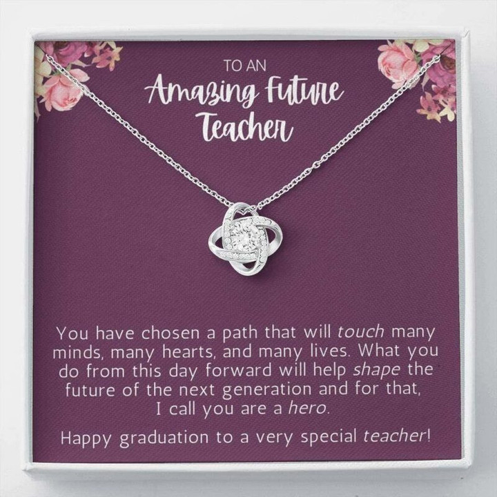 Teacher Graduation Gift For Daughter From Mom, Necklace For Future Teacher