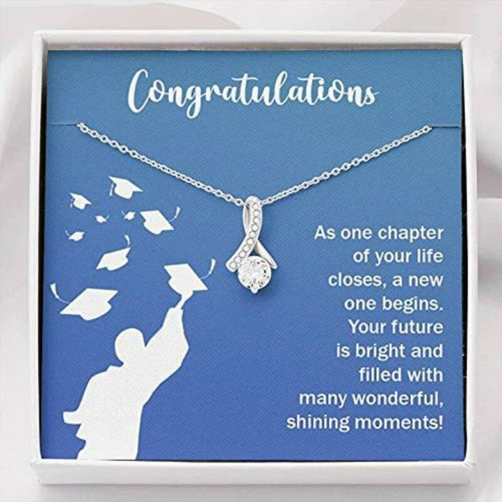 Daughter Neckalce, Son Graduation Necklace Gift, Class Of 2022 Graduation Necklace � As One Chapter Of Your Life Closes A New One Begins