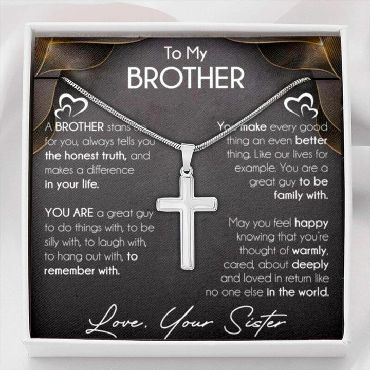Brother Graduation Necklace Gift, Necklace Gift For Brother From Sister, Brother Birthday Graduation Wedding Day Gift