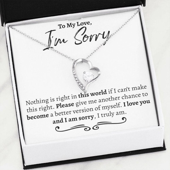 Girlfriend Necklace Gift, I�m Sorry Gift For Her, Apologizing Gift, Sorry Gift Necklace For Girlfriend, Apology Gift For Her