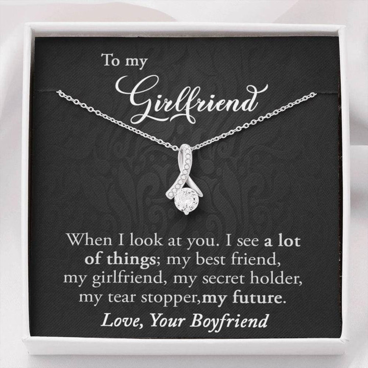 Girlfriend Necklace Gift � Girlfriend Gift, Gift For Girlfriend, Anniversary Necklace Gift For Girlfriend, Girlfriend Birthday Necklace Gift