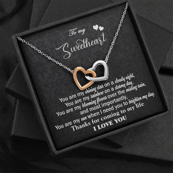 Girlfriend Necklace Gift, To My Sweetheart Necklace, Engagement Gift For Her, Necklace For Fiance, Wife Necklace, Anniversary Necklace Gift