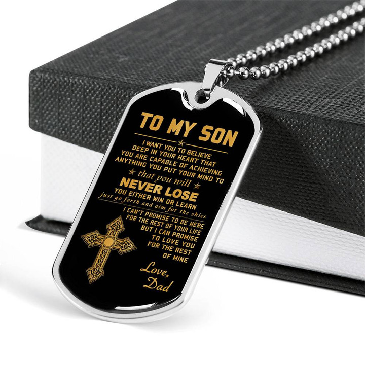 SON DOG TAG, DOG TAG FOR SON, GIFT FOR SON BIRTHDAY, DOG TAGS FOR SON, ENGRAVED DOG TAG FOR SON, FATHER AND SON DOG TAG-7