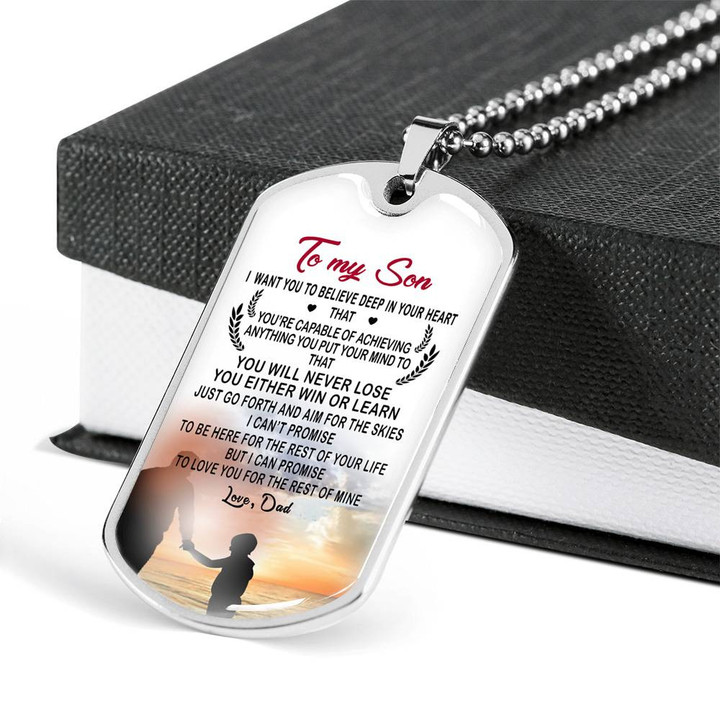 SON DOG TAG, DOG TAG FOR SON, GIFT FOR SON BIRTHDAY, DOG TAGS FOR SON, ENGRAVED DOG TAG FOR SON, FATHER AND SON DOG TAG-75