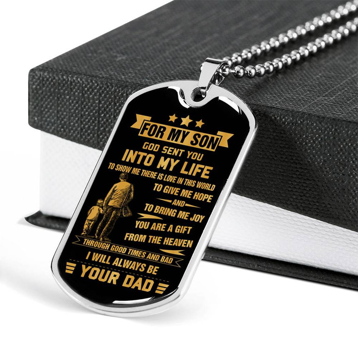 SON DOG TAG, DOG TAG FOR SON, GIFT FOR SON BIRTHDAY, DOG TAGS FOR SON, ENGRAVED DOG TAG FOR SON, FATHER AND SON DOG TAG-30