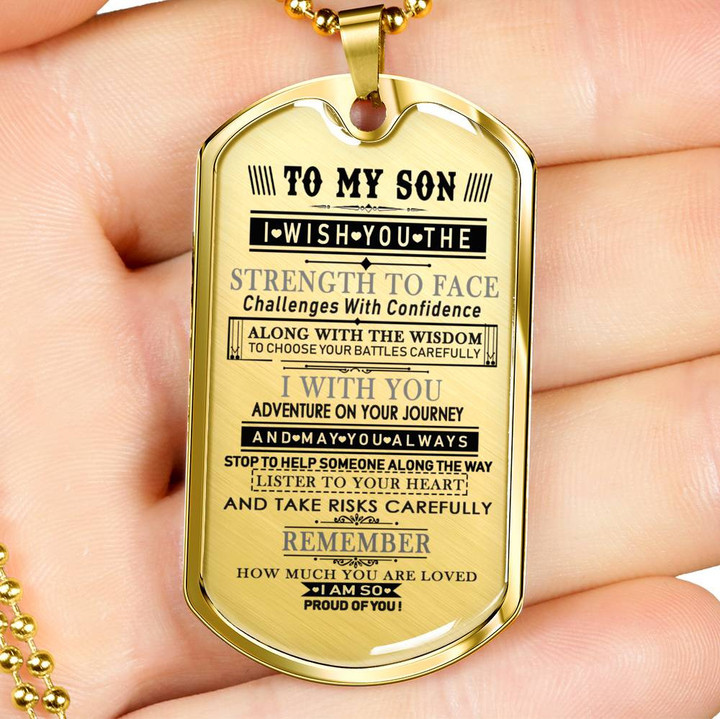 SON DOG TAG, DOG TAG FOR SON, GIFT FOR SON BIRTHDAY, DOG TAGS FOR SON, ENGRAVED DOG TAG FOR SON, FATHER AND SON DOG TAG-125
