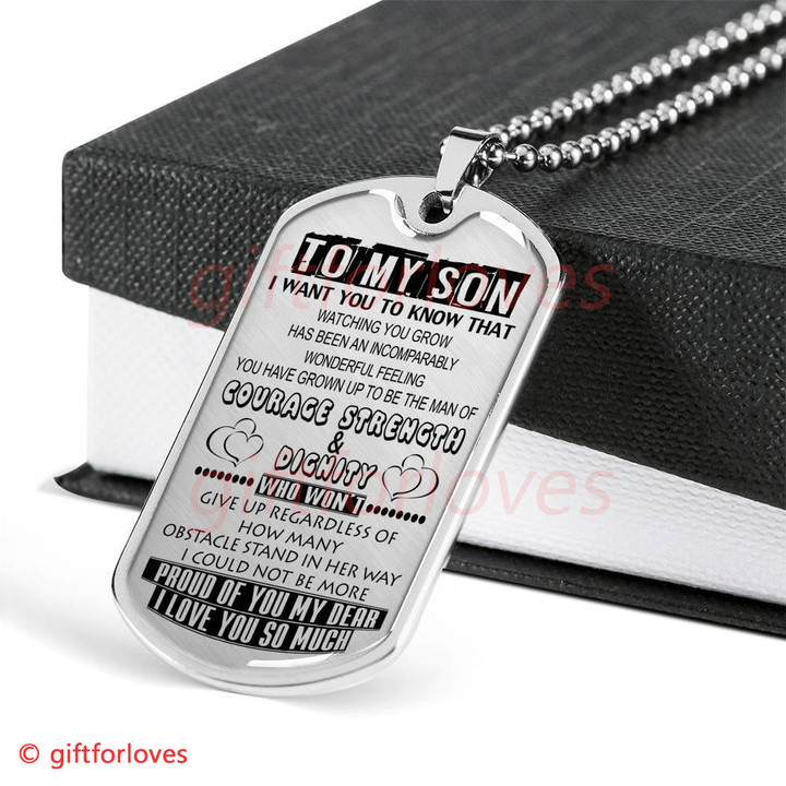 SON DOG TAG, TO MY SON DOG TAG: BEST GIFT FOR SON FROM PARENT, AMAZING SON DOG TAG-2