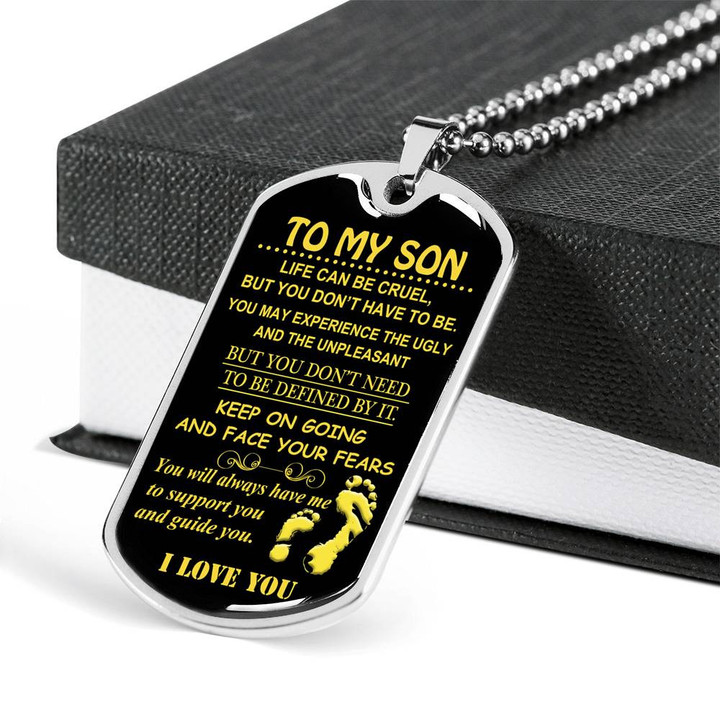 SON DOG TAG, DOG TAG FOR SON, GIFT FOR SON BIRTHDAY, DOG TAGS FOR SON, ENGRAVED DOG TAG FOR SON, FATHER AND SON DOG TAG-64