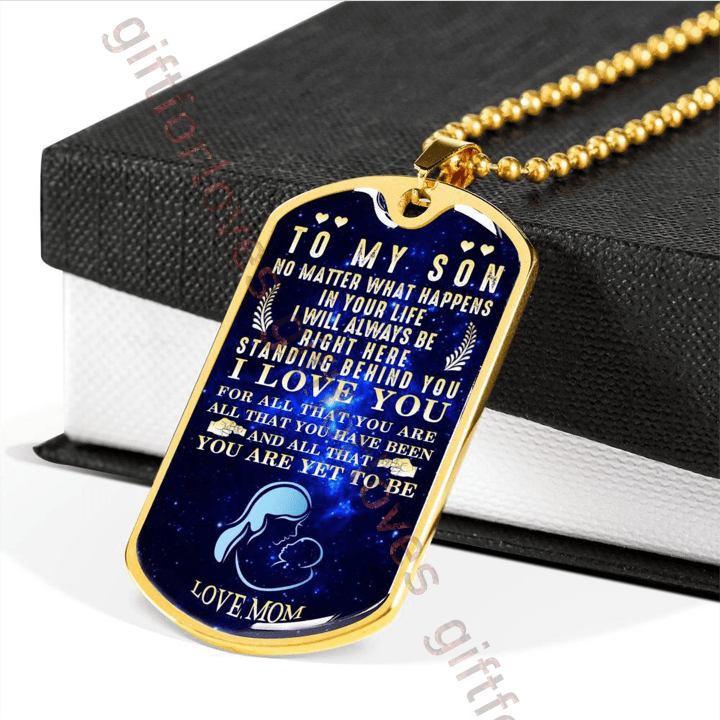 SON DOG TAG, TO MY SON: DOG TAG FOR SON,AMAZING DOG TAG FOR SON, GIFT FOR SON, MOTHER AND SON NECKLACE