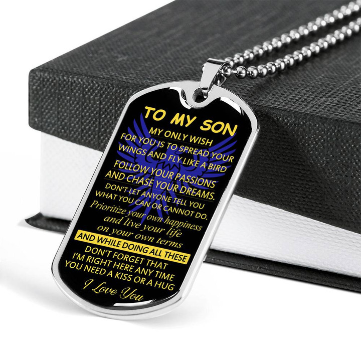 SON DOG TAG, DOG TAG FOR SON, GIFT FOR SON BIRTHDAY, DOG TAGS FOR SON, ENGRAVED DOG TAG FOR SON, FATHER AND SON DOG TAG-55