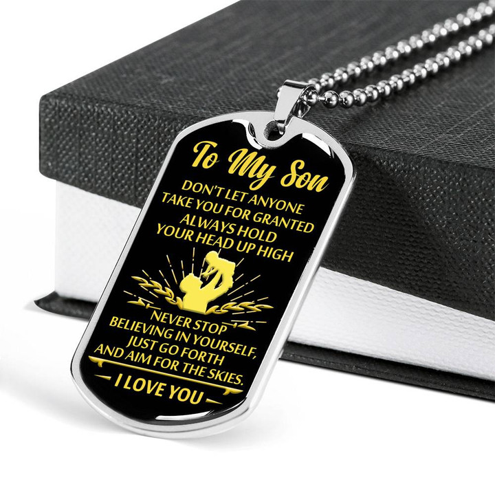 SON DOG TAG, DOG TAG FOR SON, GIFT FOR SON BIRTHDAY, DOG TAGS FOR SON, ENGRAVED DOG TAG FOR SON, FATHER AND SON DOG TAG-72