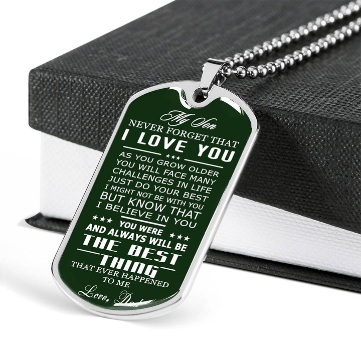 SON DOG TAG, DOG TAG FOR SON, GIFT FOR SON BIRTHDAY, DOG TAGS FOR SON, ENGRAVED DOG TAG FOR SON, FATHER AND SON DOG TAG-66