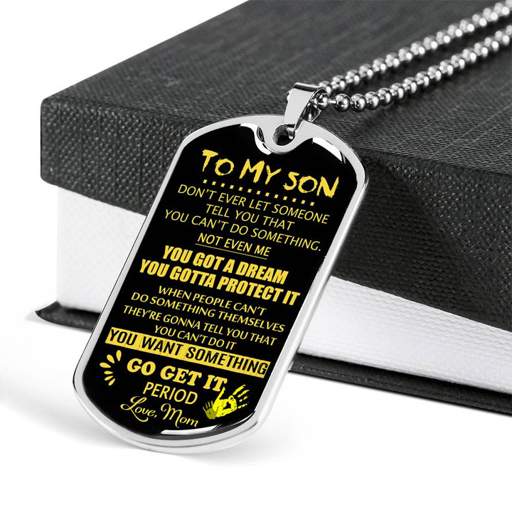 SON DOG TAG, DOG TAG FOR SON, GIFT FOR SON BIRTHDAY, DOG TAGS FOR SON, ENGRAVED DOG TAG FOR SON, FATHER AND SON DOG TAG-42