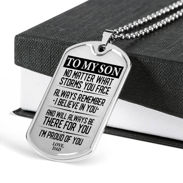 SON DOG TAG, DOG TAG FOR SON, GIFT FOR SON BIRTHDAY, DOG TAGS FOR SON, ENGRAVED DOG TAG FOR SON, FATHER AND SON DOG TAG-94