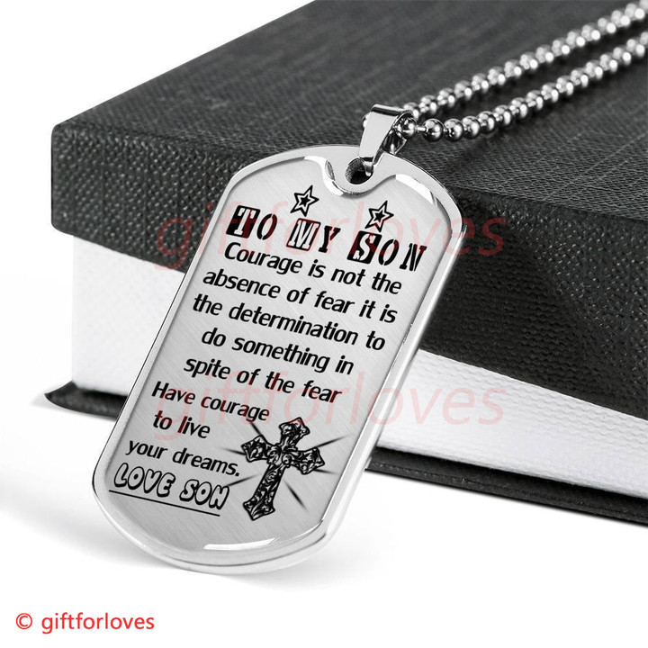 SON DOG TAG, TO MY SON DOG TAG: SON NECKLACE, BIRTHDAY GIFT FOR SON DOG TAG-6
