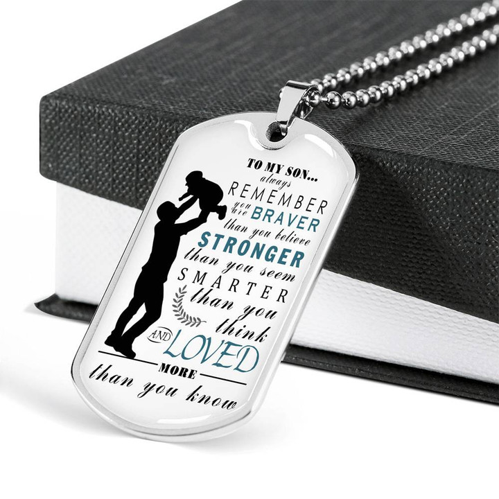 SON DOG TAG, DOG TAG FOR SON, GIFT FOR SON BIRTHDAY, DOG TAGS FOR SON, ENGRAVED DOG TAG FOR SON, FATHER AND SON DOG TAG-74