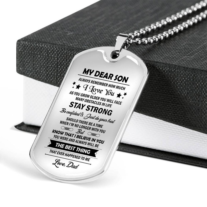 SON DOG TAG, DOG TAG FOR SON, GIFT FOR SON BIRTHDAY, DOG TAGS FOR SON, ENGRAVED DOG TAG FOR SON, FATHER AND SON DOG TAG-111