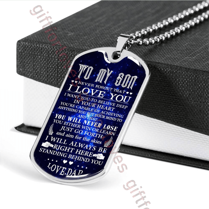 SON DOG TAG, TO MY SON DOG TAG: DOG TAG FOR SON,BIRTHDAY GIFT FOR SON,AMAZING SON DOG TAG