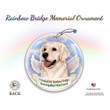 Rainbow Bridge Memorial-Golden Retriever White Porcelain Hanging Ornament
