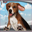 Beagle-On The Move Window Car Sticker