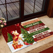Christmas Chihuahua 1 Look right beside you Doormat