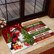 Christmas Australian Shepherd Look right beside you Doormat