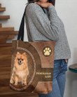 Pomeranian-Lady&Dog Cloth Tote Bag