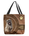 Cairn Terrier-Lady&Dog Cloth Tote Bag