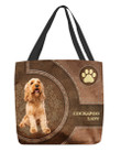 Cockapoo-Lady&Dog Cloth Tote Bag