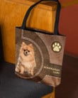 Pomeranian-Lady&Dog Cloth Tote Bag