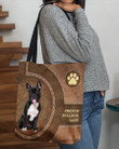 French Bulldog 2-Lady&Dog Cloth Tote Bag