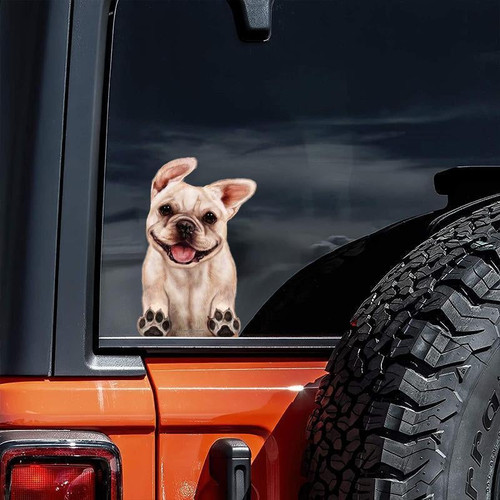 French Bulldog-On The Move Window Car Sticker