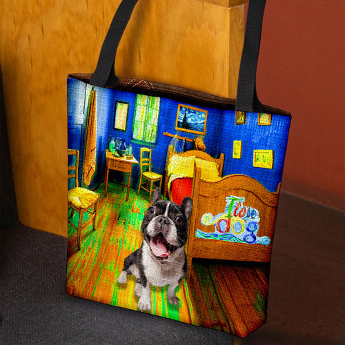 French Bulldog 2 (2) in the bedroom-Cloth Tote Bag
