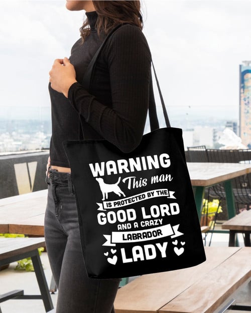 Labrador Crazy lady Cloth Tote Bag