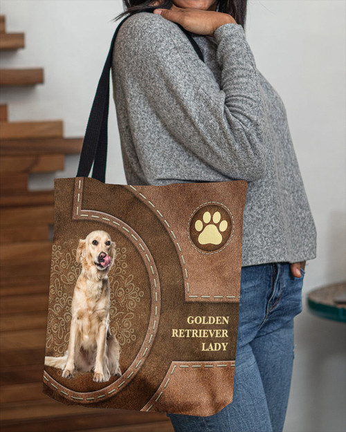 Golden Retriever-Lady&Dog Cloth Tote Bag