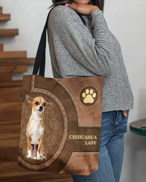 Chihuahua 3-Lady&Dog Cloth Tote Bag