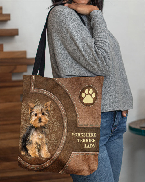 Yorkshire Terrier-Lady&Dog Cloth Tote Bag