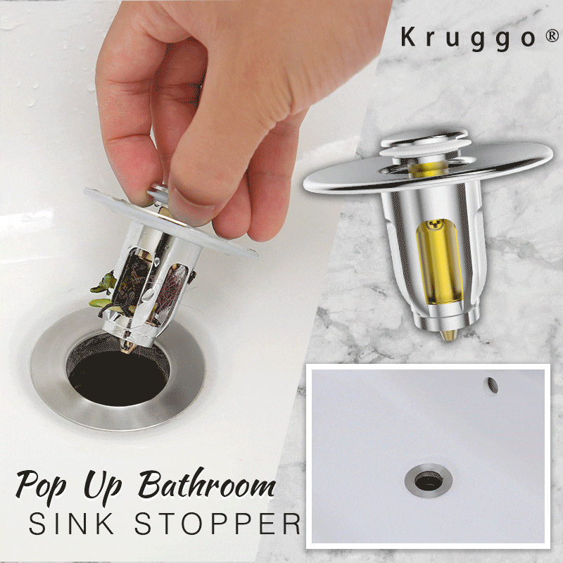 Universal Stainless Steel Pop-Up Bounce Core Basin Drain Filter Hair Catcher Deodorant Bath Stopper Kitchen Bathroom Tool