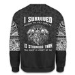 Viking I Survived Because The Wolf Inside Me Is Stronger Than The Giant In Front Of Me All Over Print Sweatshirt