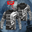 Viking Old Norse Skull Brother Valhalla Personalized All Over Print Hoodie
