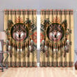 Native Wolf 3D All Over Printed Window Curtains - Amaze Style™-Curtains