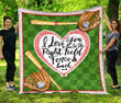 I Love You To The Right Field Fence And Back Baseball Quilt - Gift For Baseball Lovers