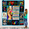 To My Son. You Will Never Walk Alone. Autism Awareness Quilt Blanket