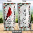 Personalized Cardinal Christmas Stainless Steel Tumbler