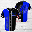 Larvasy Personalized Custom Name Aquarius Blue Baseball Tee Jersey Shirt