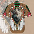Larvasy Personalized Custom Name American Native Wolf Ver 2 Baseball Tee Jersey Shirt