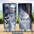 Personalized Snowman Moon Christmas Stainless Steel Tumbler