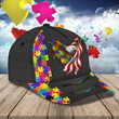 Autism Awareness Eagle All Over Print Cap Classic Caps Curved 3D Print Classic Cap Gift For Friend Meaningful Gift