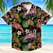 Larvasy Hawaii Flamingo Summer Menshirt Aloha Shirt For Summer